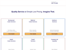 Tablet Screenshot of linenservice.com